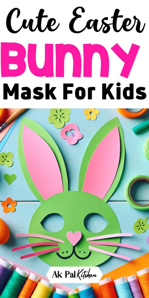 Discover charming Easter bunny mask craft for kids! Dive into our rabbit mask crafts, offering a fun and creative way to celebrate Easter. From easy DIY bunny mask projects to printable templates, we have everything you need. Whether you’re planning a family Easter party or looking for engaging DIY Easter crafts, our step-by-step guides make it simple. Explore eco-friendly craft ideas and use everyday materials to create a colorful, bunny mask that will bring joy and excitement to your family. Bunny Mask For Kids, Bunny Mask Craft, Easter Bunny Mask, Family Easter Party, Mask Craft, Diy Easter Crafts, Rabbit Mask, Diy Bunny, Bunny Mask