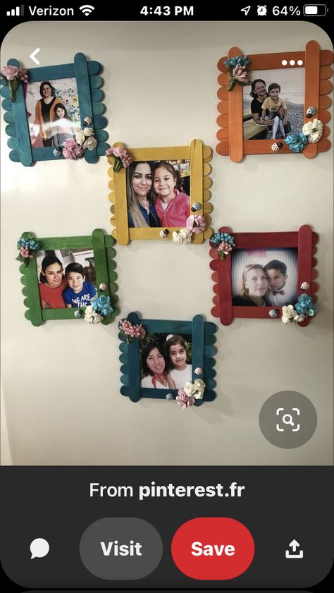 Mother Day Craft, Photo Frame Crafts, Diy Popsicle Stick Crafts, Popsicle Crafts, Preschool Arts And Crafts, Landscaping With Large Rocks, Mothers Day Crafts For Kids, Popsicle Stick Crafts, Diy Paper Crafts Decoration