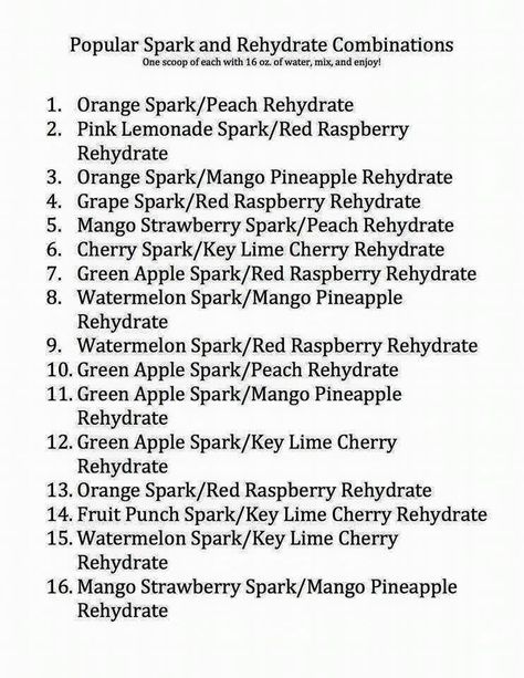 AdvoCare Spark/Rehydrate combinations. Advocare Spark Recipes, Advocare Meals, Advocare Diet, Spark Recipes, Advocare Spark, Advocare Recipes, Daily Supplements, 24 Day Challenge, 30th Party