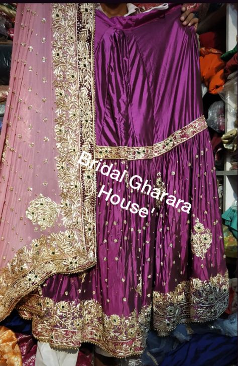 Gharara Colour Combination, Kimkhab Gharara, Garara Design, Pink Gharara, Silk Gharara, Bridal Gharara, Heavy Suit, Designer Dresses Couture, Gharara Designs