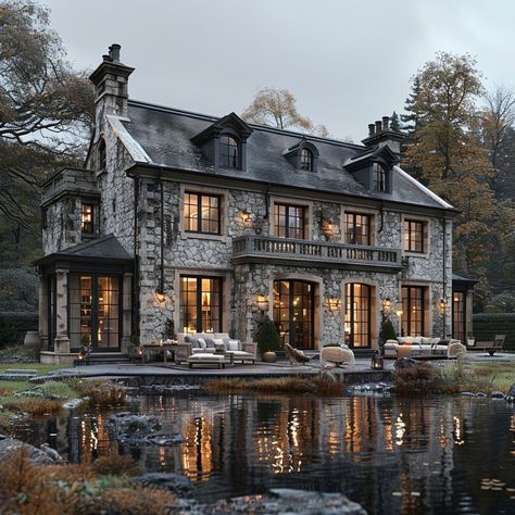 Georgian Estate, Fanfic Ideas, Calm Waters, Cottage House, Aesthetic Things, Cottage House Plans, Oc Ideas, Traditional Architecture, Rolling Hills