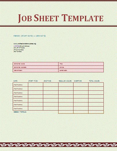 job sheet template Beautiful Templates, Excel Shortcuts, Word 2007, Word Templates, Sheet Template, Free Word, List Of Jobs, Christmas Poster, Invoice Template