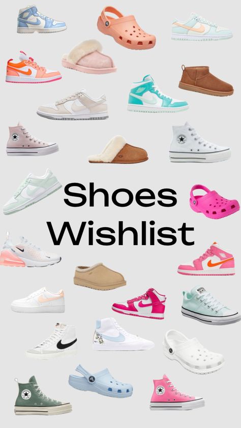 Some shoes to add to your Christmas list! 👟#christmas #wishlist #fyp #preppy #nike #croc #ugg #converse #shoes #perfectlypreppy Shoes Wishlist, Hope Christmas, Preppy Shoes, Shoe Wishlist, Birthday List, Birthday Wishlist, Christmas Wishlist, God Is Good, Converse Shoes