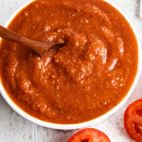 Paleo & Whole30 Ketchup - Homemade Ketchup Ketchup Homemade, Whole30 Ketchup, Paleo Ketchup, Baked Sweet Potato Wedges, Homemade Ketchup Recipes, Sugar Free Ketchup, Ketchup Recipe, Carrot Cupcake, Homemade Ketchup