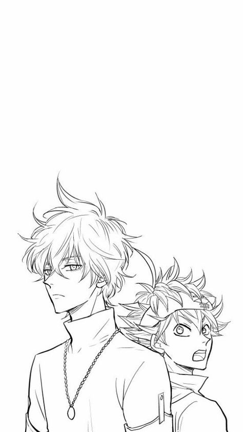 Black Clover Drawing Sketch, Yuno Drawing, Black Clover Sketch, Asta X Yuno, Anime Drawing Manga, Black Clover Ships, Clover Kingdom, Black Clover Yuno, Black Clover Art