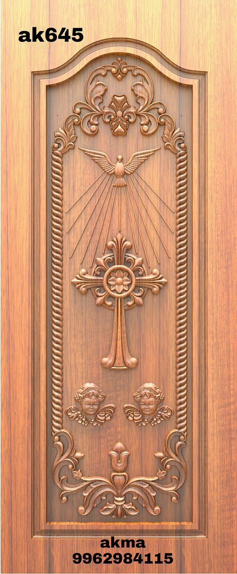 Christian Main Door Design, Christian Door Design, Spooky Door Decorations, Front Door Halloween Decor, Door Halloween Decor, Halloween Doors, Wooden Door Ideas, Spooky Door, Door Carving