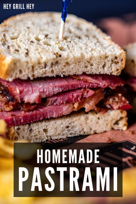 This Homemade Pastrami is an awesome way to make pastrami from scratch at home to use and enjoy any way you see fit. This post includes the entire process for making pastrami – from curing the meat all the way to smoking. So grab a brisket flat and let’s get to it!