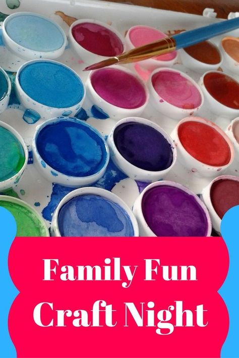 Amazing Idea for a Family Craft Night! Can't wait to try this one! Parents Night Out Ideas Church, Family Craft Night Ideas, Church Family Night Ideas, Family Fun Night Ideas, Family Craft Night, Family Night Activities, Church Fellowship, Worship Night, Night Activities