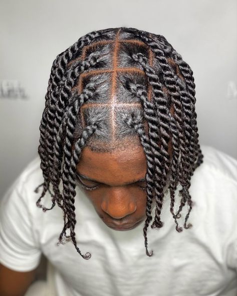 Senegalese Twist Men, Braids For Mixed Boys, Jumbo Twists Men, Black Guy Braids, Male Twist Hairstyles, Male Twists Hair Black Men, Men’s Twist Hairstyles, Black Men Hairstyles Long, 2 Strand Twist Styles Natural Men