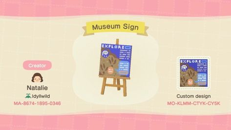 bee products simple panel design animal crossing - Google Search Museum Animal Crossing Design, Animal Crossing Museum Ideas Simple, Acnh Museum Sign, Acnh Museum, Acnh Signs, Wc Sign, Ac Ideas, Acnh Patterns, Acnh Inspiration