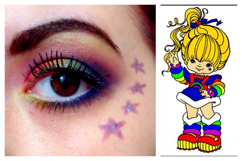 Rainbow Brite inspired Rainbow Brite Nail Art, Rainbow Brite Makeup, Rainbow Makeup, Cosmic Art, Watercolor Rainbow, Rainbow Brite, Halloween 2020, Halloween Inspiration, Make Me Up