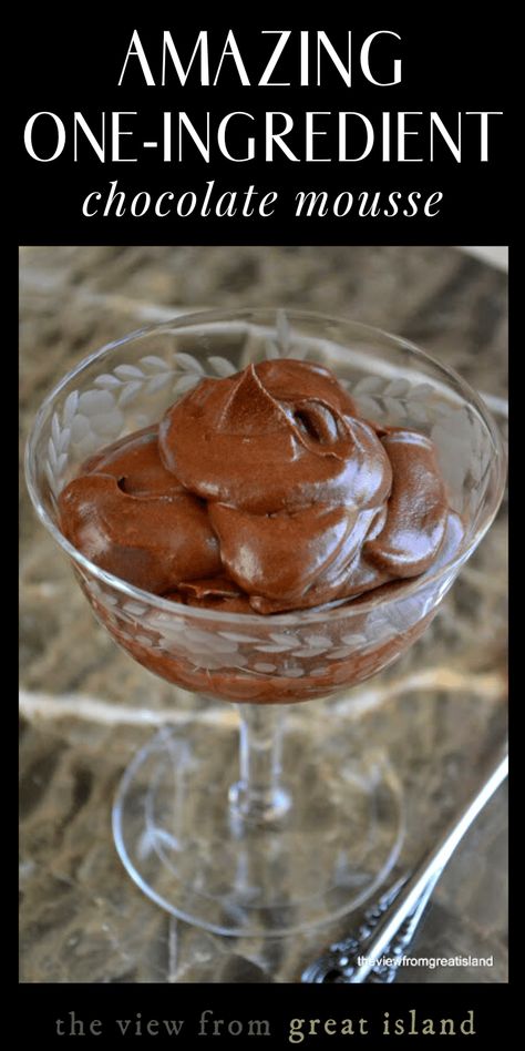 Dairyfree Dessert, Chocolate Water, Easy Chocolate Mousse, Vegan Chocolate Mousse, Mousse Chocolate, The View From Great Island, Plain Water, Chocolate Mousse Recipe, Chocolate Mousse Cake