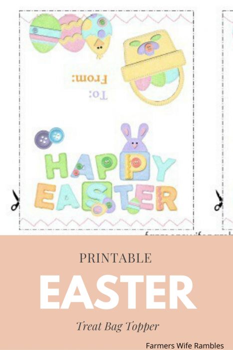 Easter Bag Toppers, Papercraft Pokemon, Happy Easter Printable, Kids Easter Party, Easter Treat Bags, Gardening Food, Treat Toppers, Easter Printable, Easter Bags