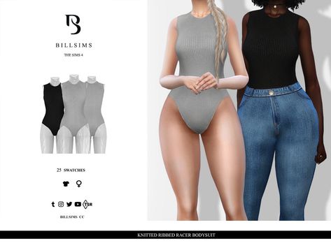 The Sims Resource - Knitted Ribbed Racer Bodysuit Low Cut Outfit, Beige Bodysuit, The Sims 4 Pc, Cc Clothes, Pelo Sims, Sims 4 Body Mods, Sims 4 Cc Skin, Sims 4 Expansions, Sims 4 Dresses