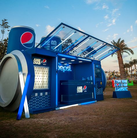 pepsi booth ( AMR DIAB ) on Behance Art Exhibition Design, Brand Activation Ideas, Experiential Marketing Events, Creative Booths, Branding Campaign, Amr Diab, Event Booth Design, Marketing Activations, Event Booth