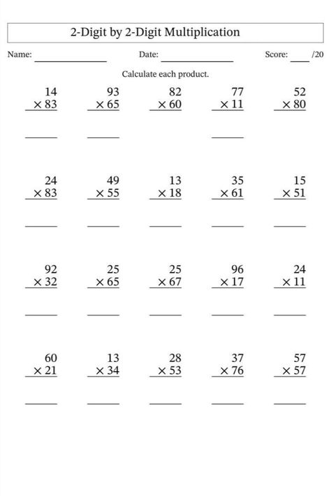 Two Digit Multiplication, Addition Coloring Worksheet, Double Digit Multiplication, Math Worksheets For Kids, Coloring Worksheet, Multiplication Practice, Addition And Subtraction Worksheets, Mathematics Worksheets, Division Worksheets