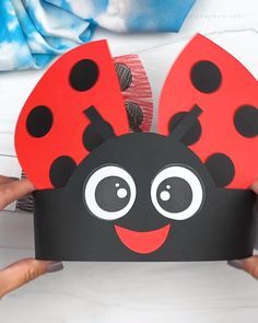 Ladybug Hat Craft, Insect Hats Preschool, Headband Crafts Preschool, Ladybug Headband Craft, Easy Ladybug Craft, Ladybug Kids Craft, Ladybug Template Free Printable, Bugs Crafts Preschool, Ladybug Arts And Crafts