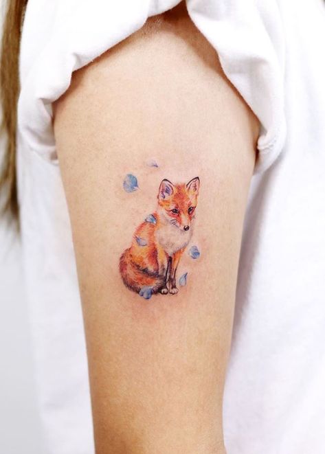 Cute Fox Tattoo Cute Fox Tattoo, 28 Tattoo, Choose Tattoo, Fox Face Paint, Small Fox Tattoo, Watercolor Fox Tattoos, Animal Tattoos For Women, Fox Tattoo Design, Tattoo Thoughts