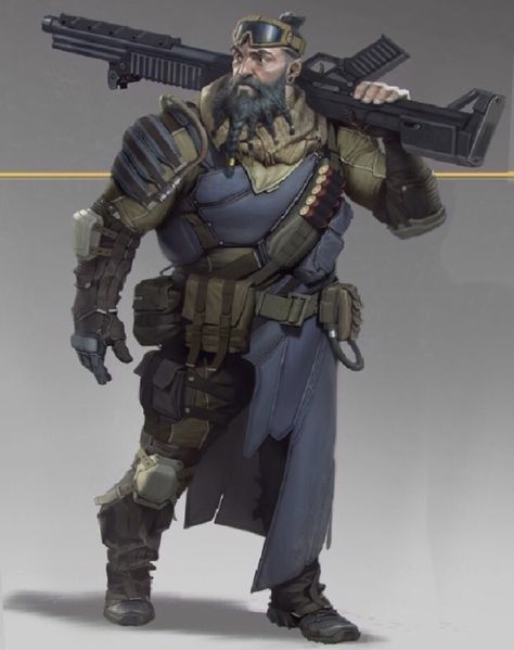 Shadowrun Characters, Space Western, Sci Fi Character Design, Sci Fi Rpg, Future Soldier, Star Wars Rpg, Cyberpunk Character, Post Apocalypse, Modern Fantasy