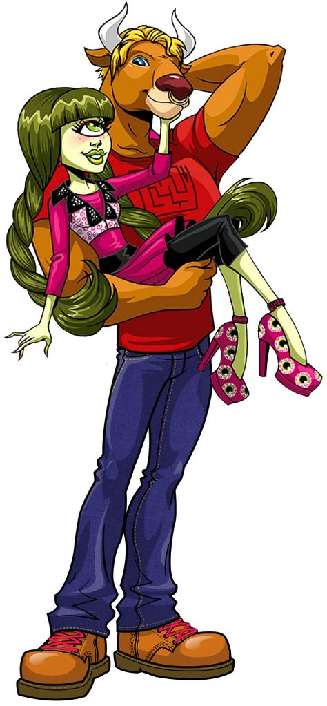 Iris Clops and Manny Taur. Basic. HD Profile art Iris Clops Aesthetic, Iris Clops Monster High, Monster High Manny Taur, Monster High Ships, Monster High Iris, Monster High Couples, Manny Taur, Monster H, Profile Art