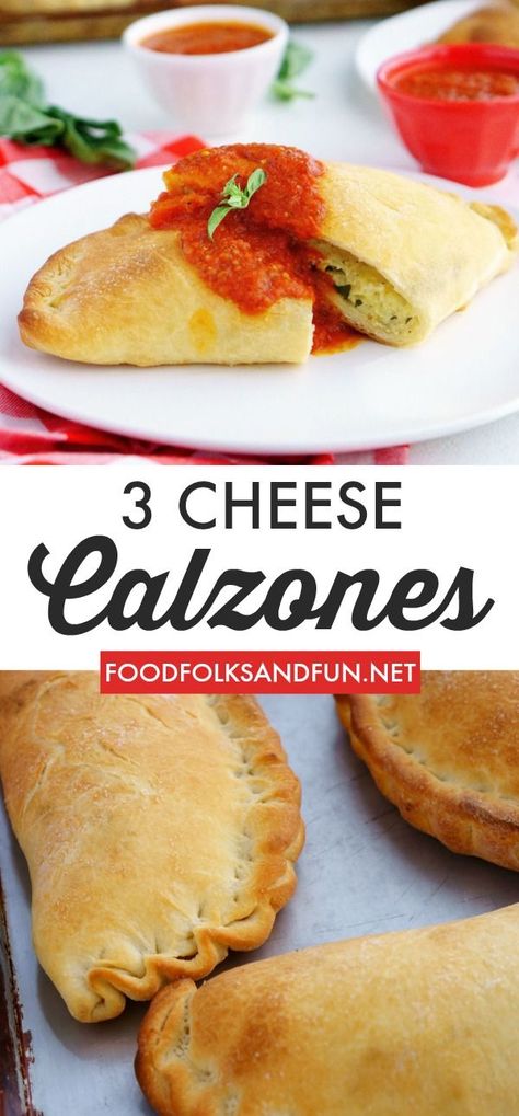 Cheese Calzone Recipe, Calzone Recipe Easy, Calzones Recipe, Homemade Calzone, Cheese Calzone, Italian Recipes Appetizers, Calzone Recipe, Recipe For 1, Pasta Alfredo