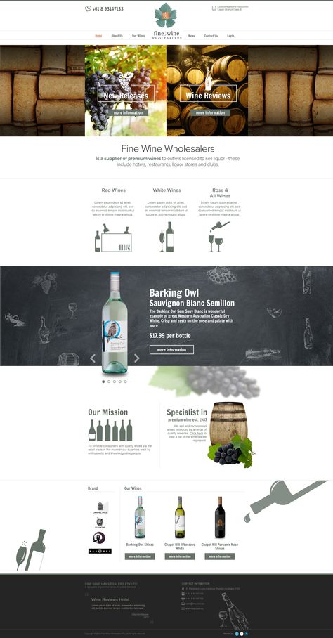 Fine Wine Wholesalers #Website #UI #UX #Wine #Webdesign #Parallax #Scrolling Webpage Design Layout, Layout Web, Semillon, Website Template Design, Web Ui Design, Wine Design, Web Graphic Design, Web Inspiration, Professional Logo Design