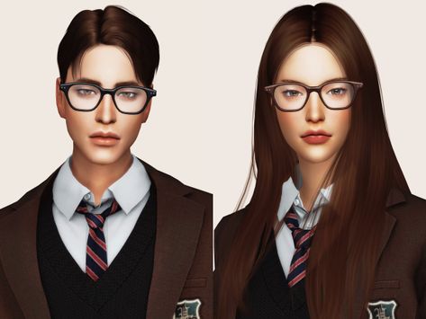 Horn-Rimmed Glasses Horn Rimmed Glasses, Nerdy Glasses, Mod Hair, Rimmed Glasses, Hipster Glasses, Cc Mods, Black Hipster, Nerd Glasses, Sims 4 Download