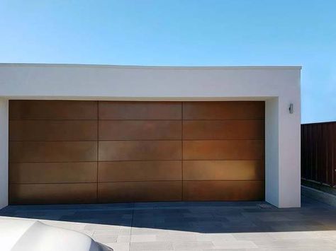 Top 70 Best Garage Door Ideas - Exterior Designs Contemporary Garage Doors, Garage Door Sizes, Metal Garage Doors, Modern Garage Doors, Garage Door Types, Best Garage Doors, Garage Door Styles, Garage Door Makeover, Garage Door Installation