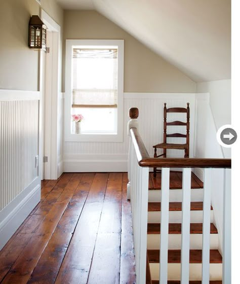 Cheryl and Richard redecorate their farmhouse into a charming country living space. Farmhouse Stairs, To The Window, Farmhouse Renovation, Farmhouse Remodel, Vintage Farmhouse Decor, Wooden Floors, Farmhouse Interior, House Interiors, Decoration Inspiration