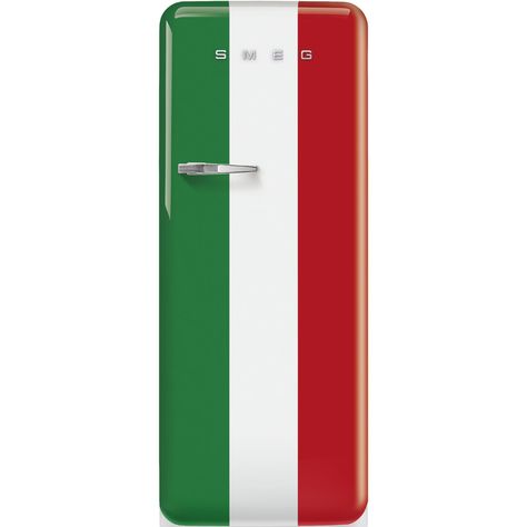 Single door - Smeg - Technology with style Vegetable Drawer, Retro Refrigerator, Fireplace Garden, Úložný Box, Italy Flag, Drink Containers, Italian Flag, Compact Refrigerator, Door Shelves