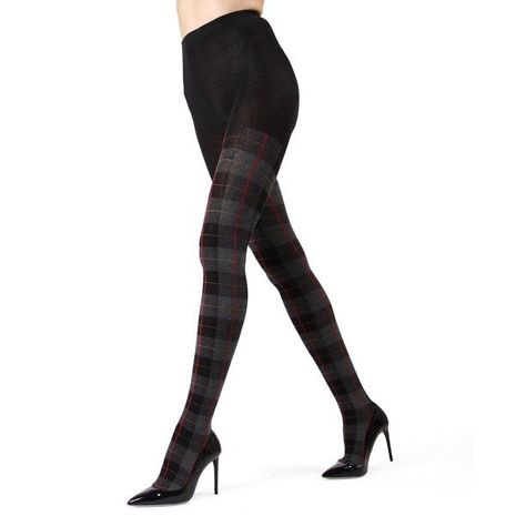 super cute plaid tights perfect for under dresses, skirts, and anything else! These are my go tos- they're comfortable, flattering, and so cute! get yours here fall | winter | spring | tights | plaid | tartum | fashion | cute | trendy | womens Plaid Tights, Plaid Stockings, Sweater Tights, Warm Tights, Black Tartan, Winter Tights, Nylon Leggings, Tight Sweater, Scottish Plaid