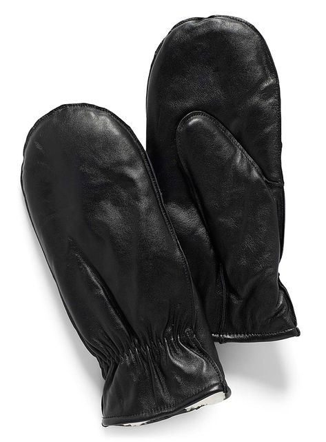 Leather and sherpa mittens | Simons | Shop Women's Suede & Leather Gloves & Mittens in Canada | Simons Leather Mittens, Fall Coat, Chic Accessories, Womens Gloves, Knitting Women, Knit Cuff, Leather Gloves, Mitten Gloves, Leather Glove