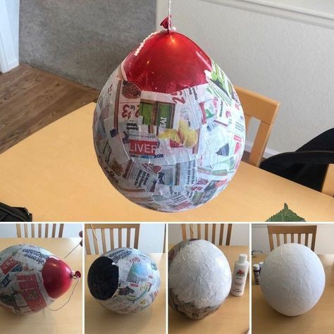 Hotairballoon Diy, How To Make A Hot Air Balloon, Paper Mache Balloon, Colourful Decorations, Tree Hangings, Hot Air Balloon Craft, Diy Hot Air Balloons, Balloon Crafts, Up Balloons