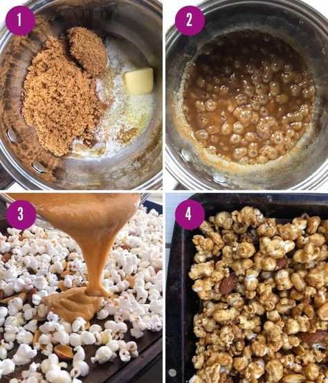 Caramel Popcorn Recipe No Corn Syrup, Christmas Cake Balls, America Recipes, Caramel Corn Recipe, Caramel Popcorn Recipe, Popcorn Balls Recipe, Homemade Caramel Corn, Caramel Corn Recipes, Praline Recipe