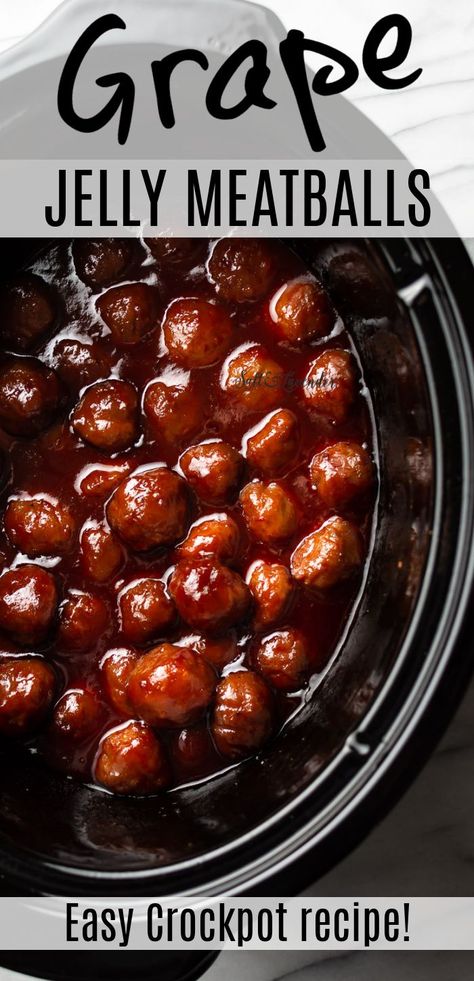 Crockpot Grape Jelly Meatballs, Appetizer Crockpot, Jelly Meatballs Crockpot, Meatballs From Scratch, Bbq Grape Jelly Meatballs, Jelly Meatball Recipe, Grape Jelly Meatballs Recipe, Jelly Meatballs, Grape Jelly Meatballs