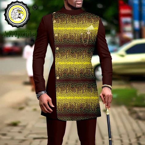 Ankara Designs For Men, Attire For Wedding, African Suits, Ensemble Blazer, African Male Suits, Dashiki Outfit, Costume Africain, African Suit, African Wear Styles For Men