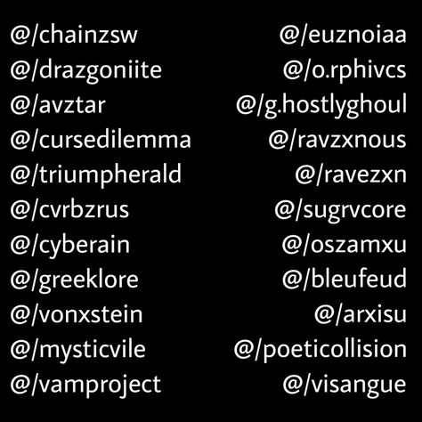 Goth Discord Usernames, User Names For Discord, Display Name Ideas Y2k, Names For Rpw Account, Cool Discord Usernames, Cyberpunk Username Ideas, Discord User Ideas Y2k, Y2k Usernames For Instagram, Goth Username Ideas Instagram