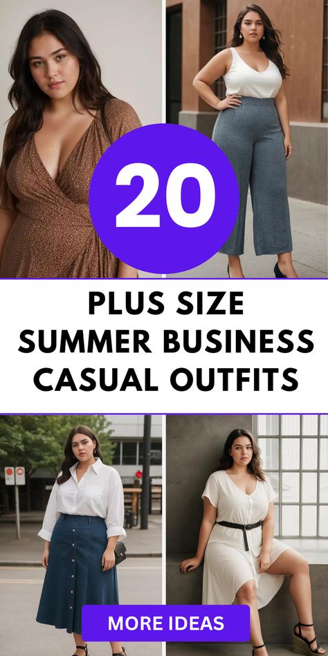 Plus Size Summer Outfits Summer Plus Size Business Casual Outfits, Womens Work Outfits Summer, Business Casual Outfits Warm Weather, Plus Size Outfits Business, Professional Outfits Women Plus Size, Plus Size Business Casual Outfits, Women Business Casual Summer, Summer Interview Outfit, Summer Work Outfits Curvy