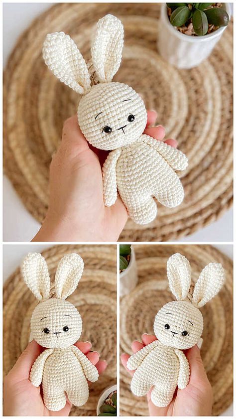 Amigurumi Bunny Free Crochet Pattern / via Christina Yarema, Ravelry.com ■ #bunnyfreepattern #crochetbunny #bunnypattern #bunny #bunnycrochetpattern #amigurumibunny Crochet Rabbit Free Pattern, Easter Crochet Patterns Free, Beginner Amigurumi, Hantverk Diy, Crochet Geek, Crochet Bunny Pattern, Easter Crochet Patterns, Amigurumi Bunny, Pola Amigurumi