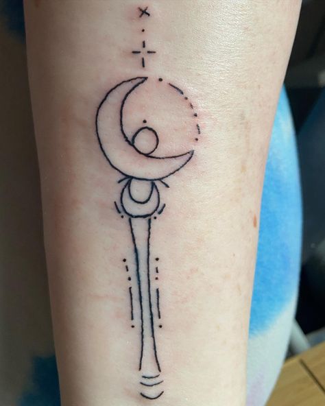 Sailor moon #sailormoon #tattoo Sailor Moon Moon Tattoo, Moon Stick Tattoo, Sailor Moon Stick, Stick Tattoo, Sailor Moon Tattoo, Moon Moon, Moon Tattoo, Sailor Moon, Small Tattoos