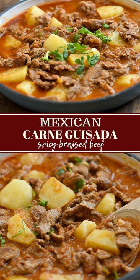 Guisada Recipe, Resep Pasta, Authentic Mexican Recipes, Carne Guisada, Ayam Bakar, Mexican Dinner, Mexican Cooking, Hispanic Food, Easy Weeknight Dinner