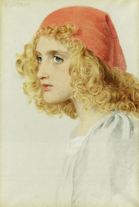 Anthony Frederick Augustus Sandys (British, 1829-1904), The Red Cap, 1900 Frederick Sandys, Pre Raphaelite Art, John Everett Millais, English Artists, Pre Raphaelite, Red Cap, Oil Painting Reproductions, Impressionist Art, Red Hat