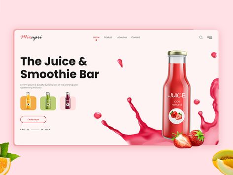 Meet Our Team Design, Juice Website, Drink Website, Landing Page Web Design, Healthy Website, Health Juice, Bio Pool, Proper Hydration, Commercial Website