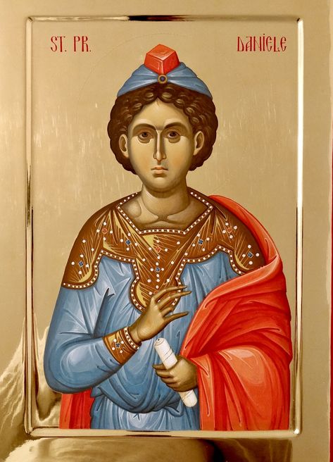 St. Daniel the Prophet by Nicolaiciuc Nicu of Romania Prophet Daniel, St Daniel, Orthodox Christian Icons, Byzantine Icons, Orthodox Christianity, The Prophet, Greek Orthodox, Religious Icons, Old Testament