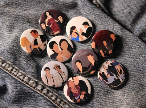 Are you Team Stefan or Team Damon? Available on my #etsy shop: The Vampire Diaries Button Pins, TVD Character Pins, The Originals, TVD Fan Merch, Backpack - Bookbag - Clothing Accessories, Minimalist Art https://etsy.me/43jqJwx Vampire Diaries Merch, Tvd Character, Team Stefan, Tvd Merch, Team Damon, Accessories Minimalist, Damon Elena, Salvatore Brothers, The Salvatore Brothers