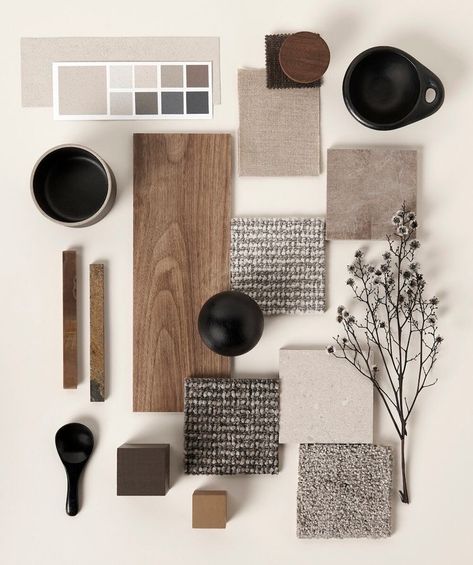 Materials Board Interior Design, Earthy Palette, Mood Board Interior, Japandi Interior, Material Board, Interior Design Boards, Bedroom Renovation, Material Palette, Interior Design Mood Board