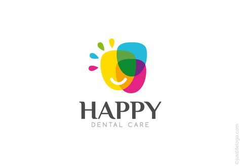 Happy Dental, Theatre Logo, Happy Logo, Dental Logo Design, Makeup Logo Design, Clinic Logo, Inspiration Logo Design, Dental Logo, Circle Logo Design