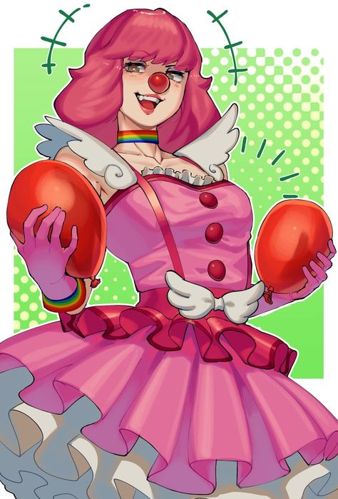 Ace Attorney Clown Girl, Ace Attorney Anime, Clown Pfp, Clown Girl, Female Clown, Cute Clown, Ace Attorney, Scott Pilgrim, Human Art