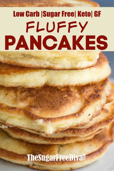 Pancakes Low Carb, Sugar Free Pancakes, Best Keto Pancakes, Low Carb Pancake Recipe, Easy Pancake, Desayuno Keto, Low Carb Pancakes, Keto Pancakes, Low Carb Low Sugar