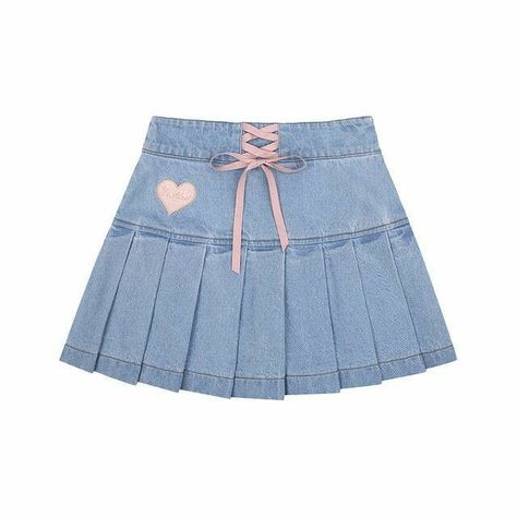 Kawaii Shorts, Kawaii Skirt, Denim Pleated Skirt, Skirt Preppy, Mini Skirt Summer, Girls Denim Skirts, Rok Mini, Harper Lee, High Waisted Pleated Skirt